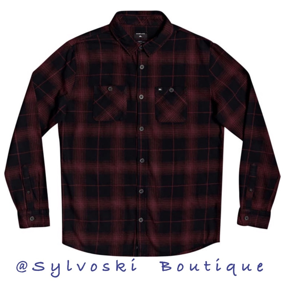🔥Quiksilver Shadow Swells Long Sleeve Shirt NWT - Picture 5 of 8